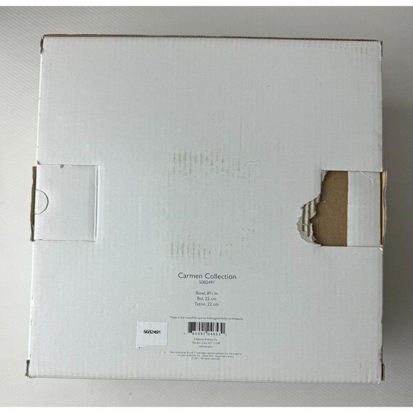 Mikasa Crystal Carmen Collection Frosted Bowl Floral Leaves Serving 8.75"x3.75" - Picture 12 of 12